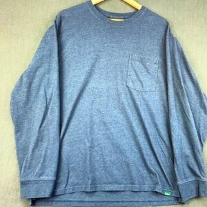 Blue Long Sleeve Pocket Tee